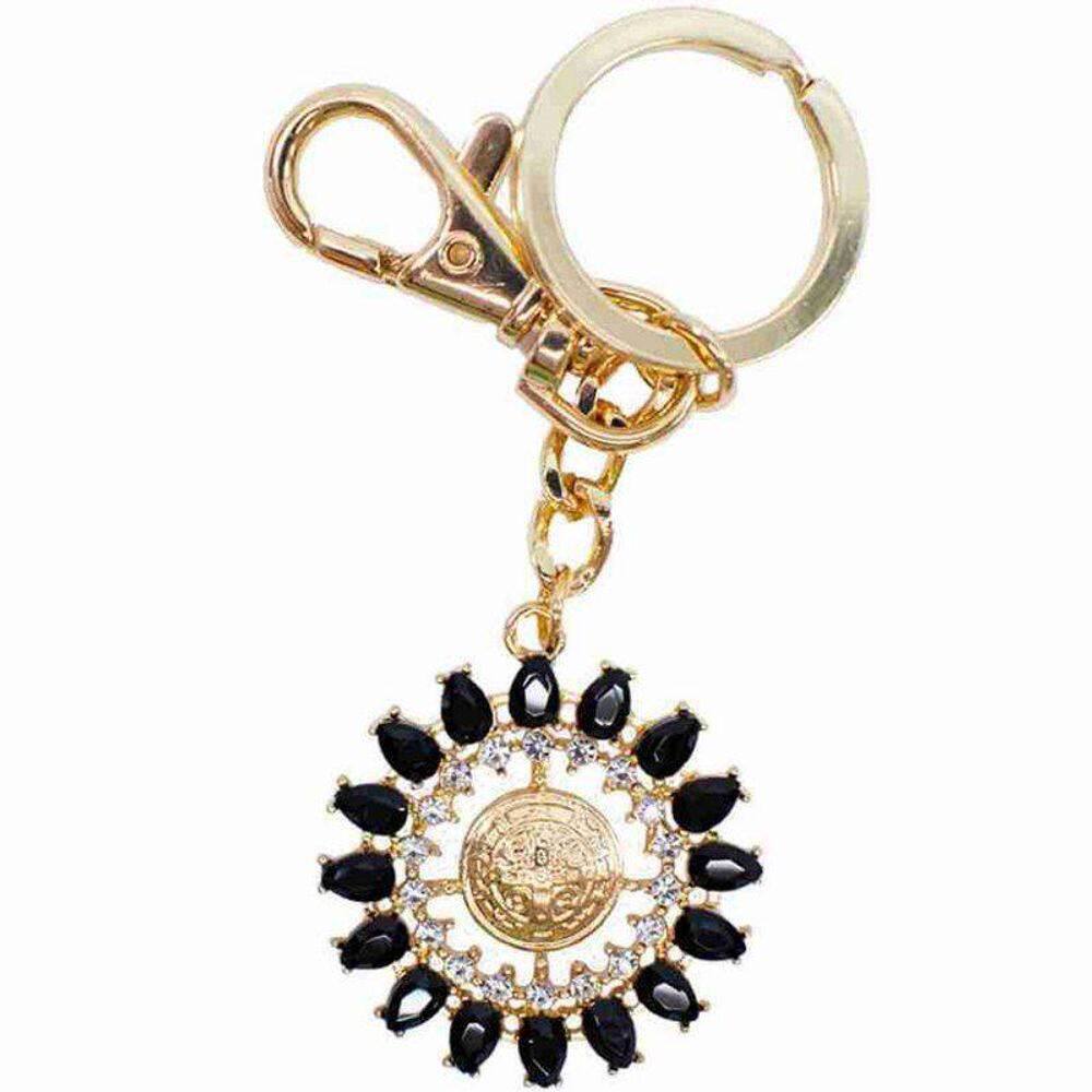 Chaveiro Medalhão São Bento Detalhes Preto 3.6Cm