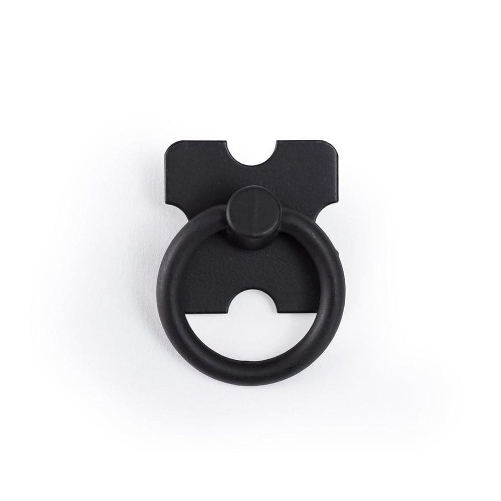 Kit 4 Puxadores Argola Preto + 6 Dobradiças Mexicana