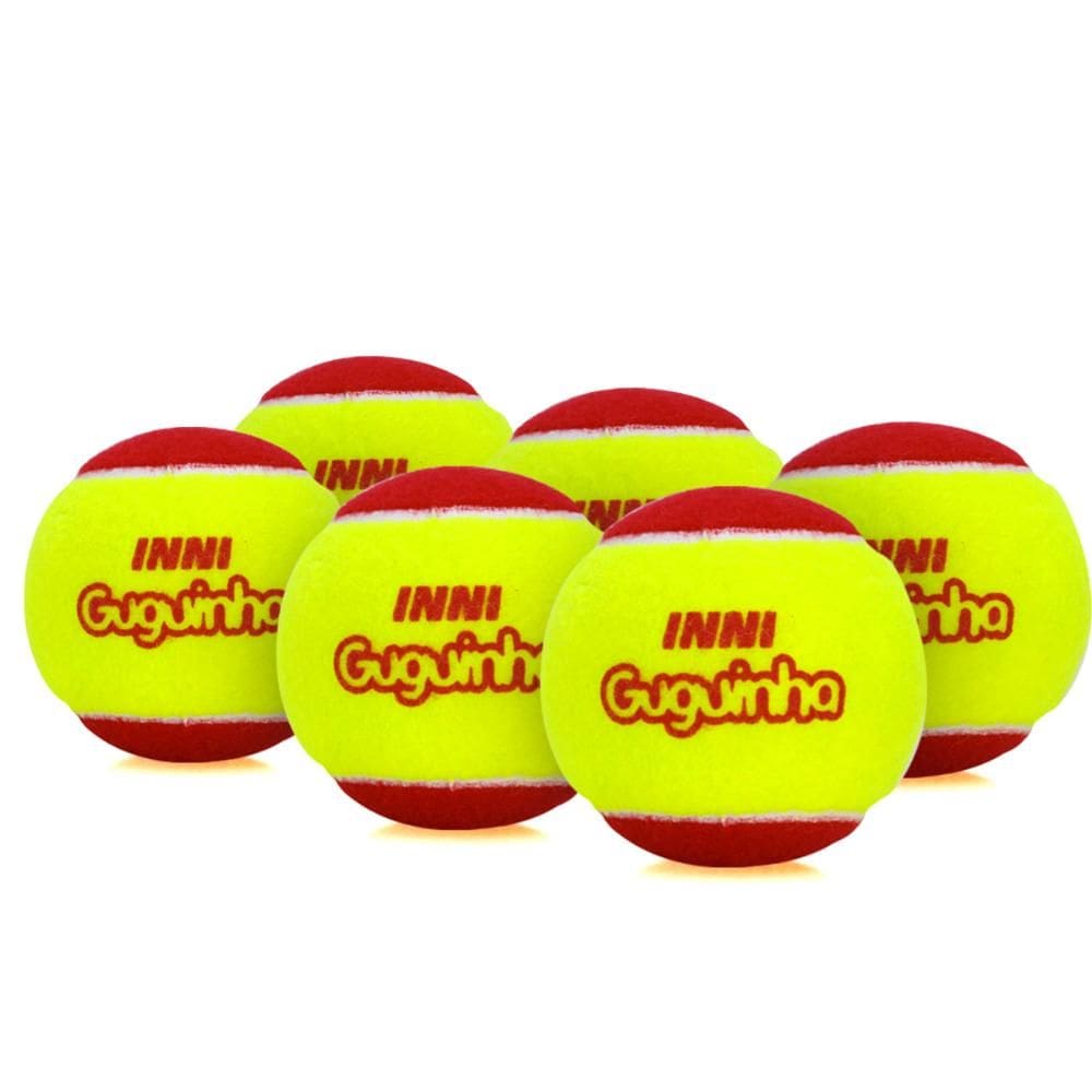 Bola de Tênis Inni Guguinha Stage 3 Vermelha - Pack com 06 Bolas