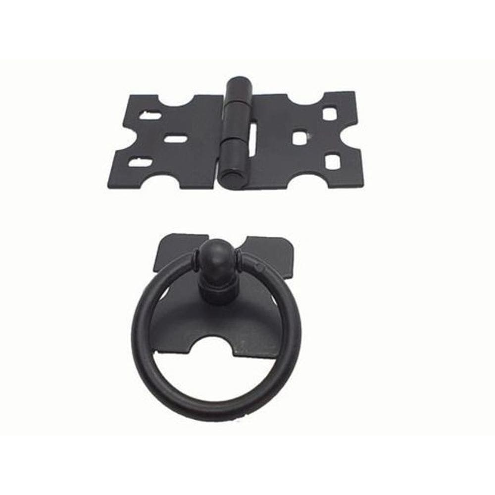 Kit 6 Dobradiças Rustica Mexicana + 6 Puxadores Argola 1063