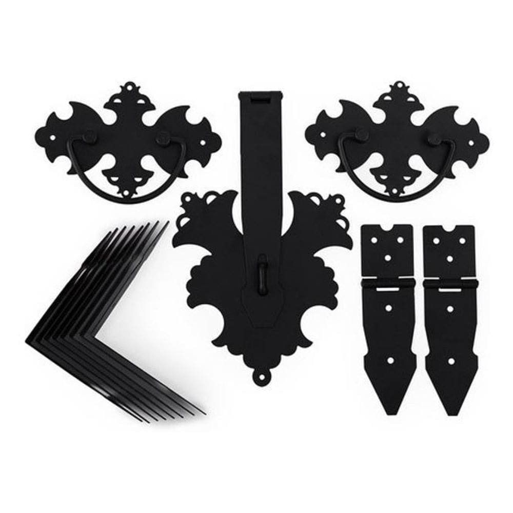 Kit Para Baú 14 Peças + 10 Dobradiça + 5 Puxador Mexicano