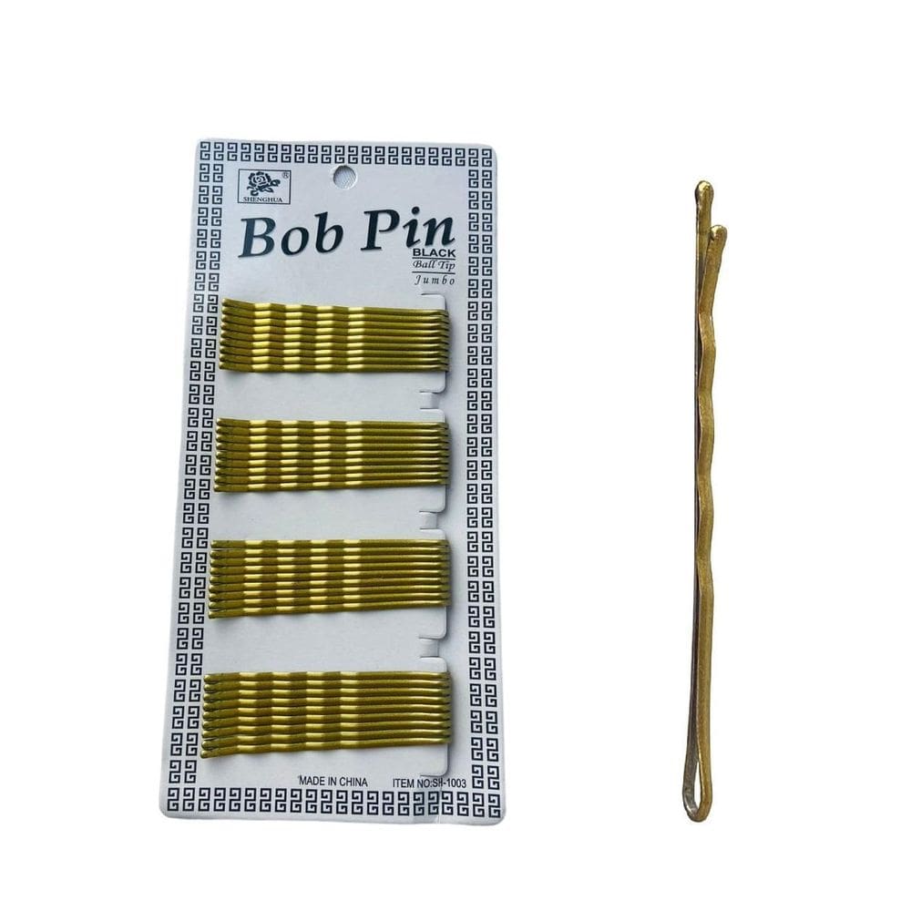 Kit Com 36 Grampos De Cabelo Clássico Prendedor Dourado 5Cm