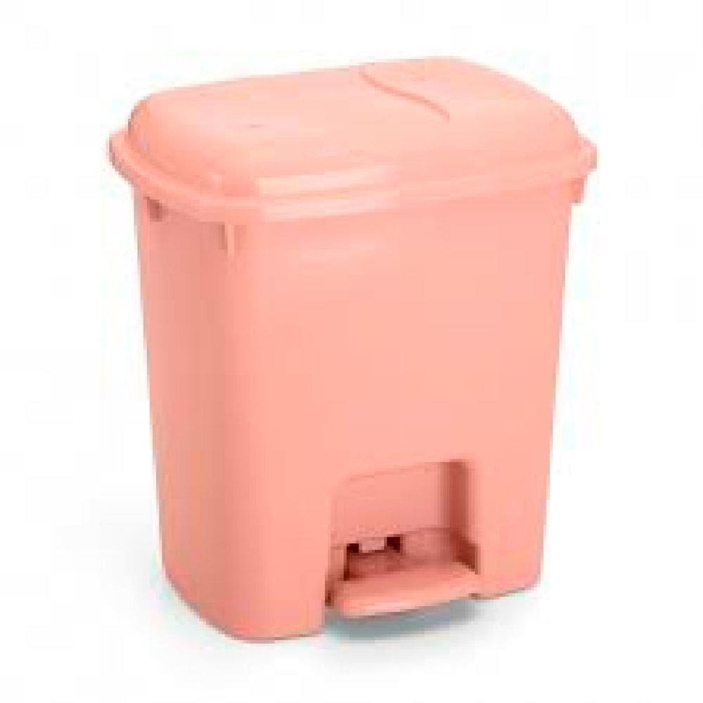 Lixeira Retangular Com Pedal Colorida 7,5 Litros De Plástico