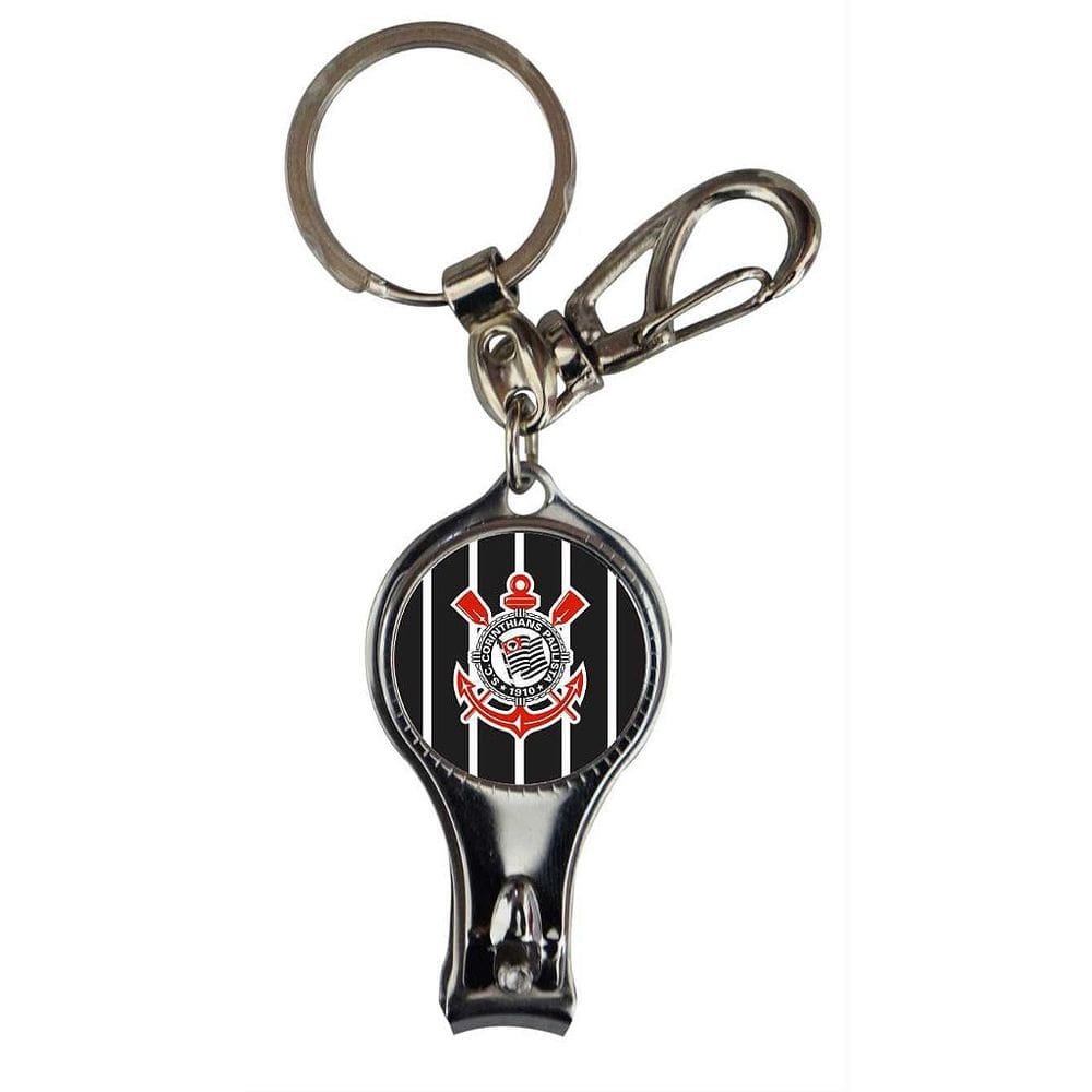 Chaveiro Corinthians Metal Cortador Unhas Mosquetão Oficial