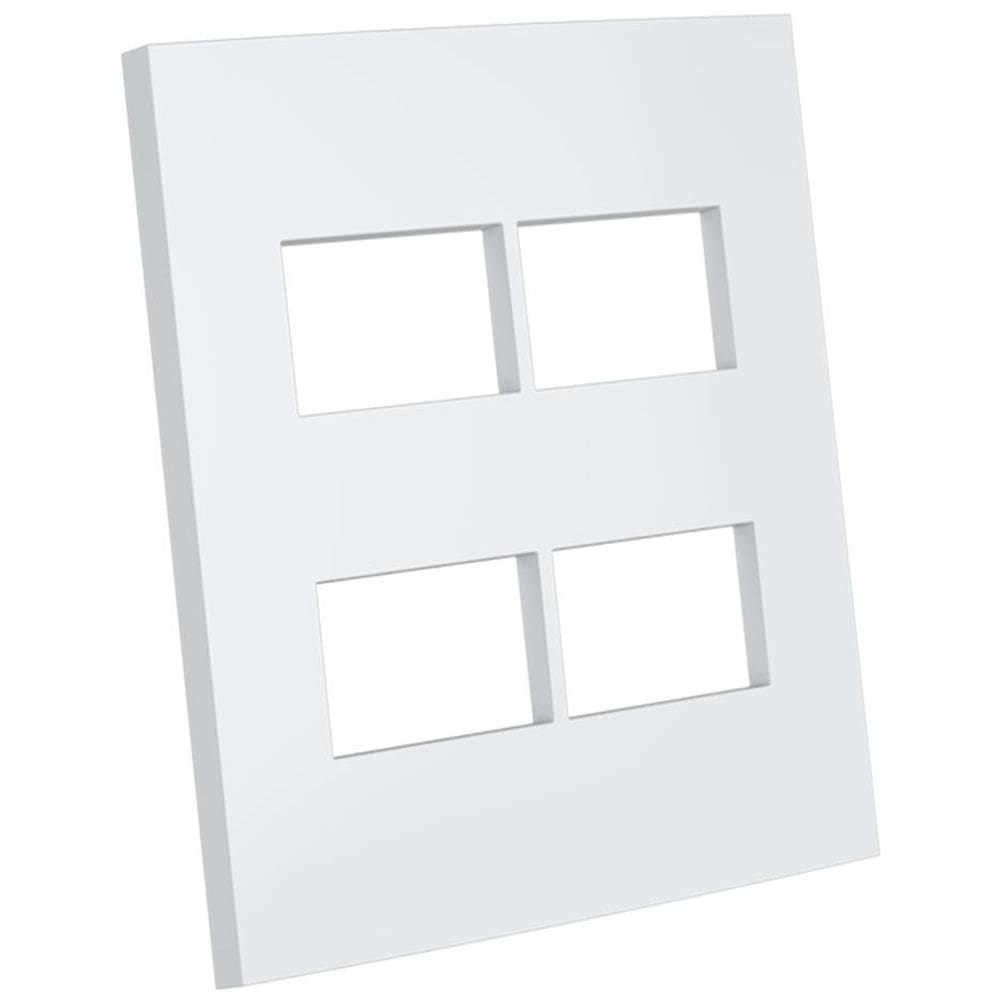Placa 4 Modulos Separados Com Suporte 4X4 - Dubai Branco
