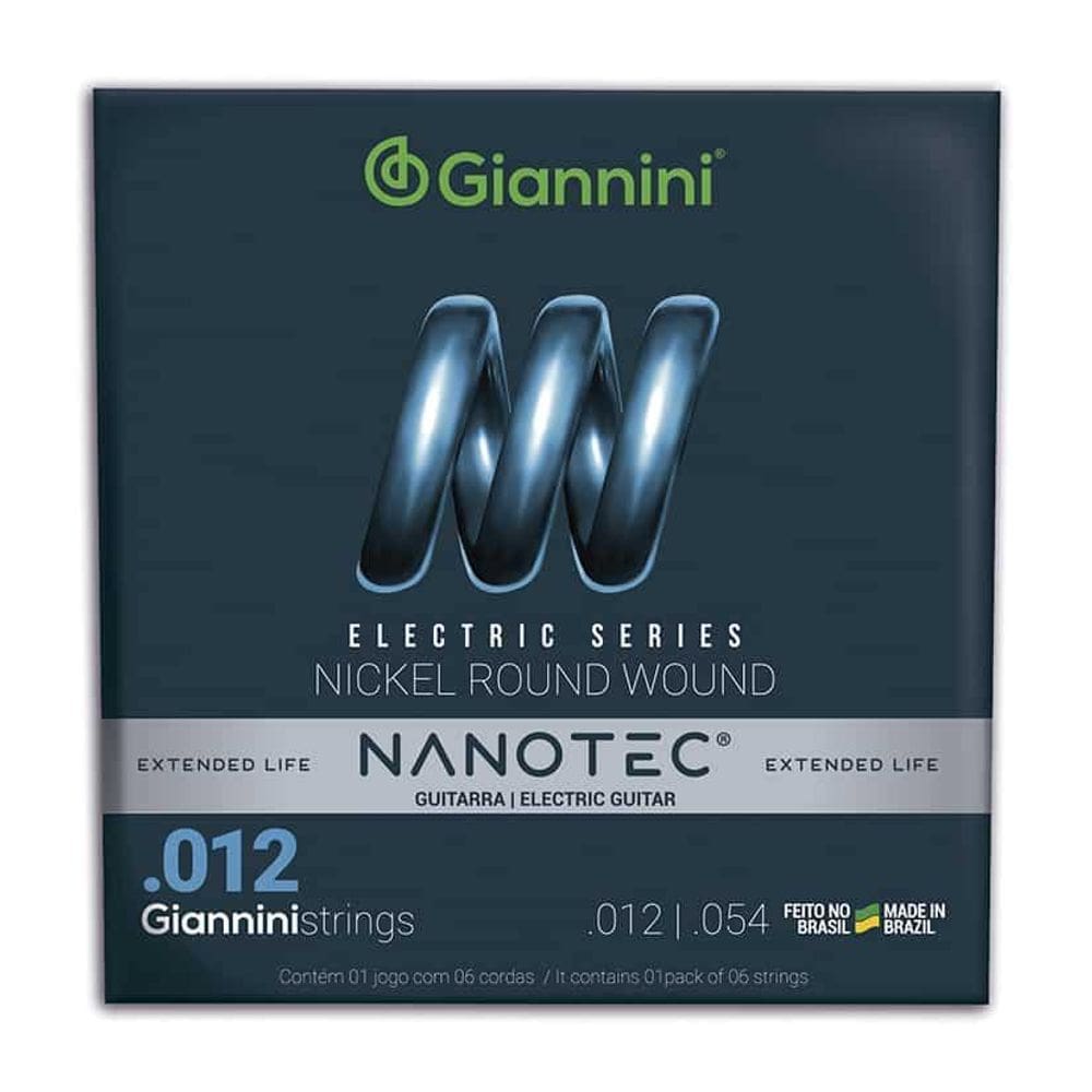 Encordoamento Giannini Nickel Nanotec Guitarra .012 Geegst12