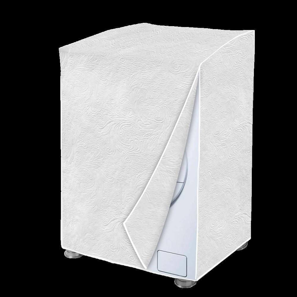 Capa Máquina De Lavar Flanelada Branca Perolizada Gg