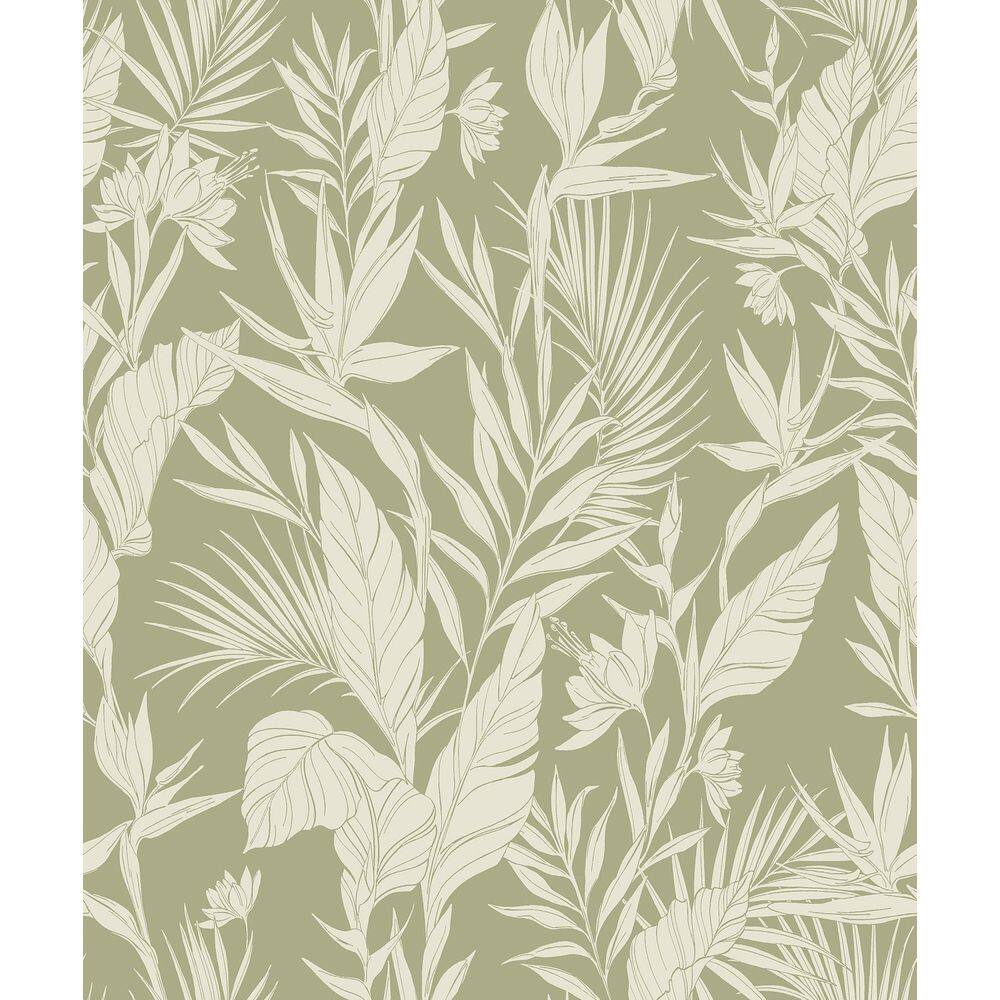Papel De Parede Icon Folhagem Verde A71102