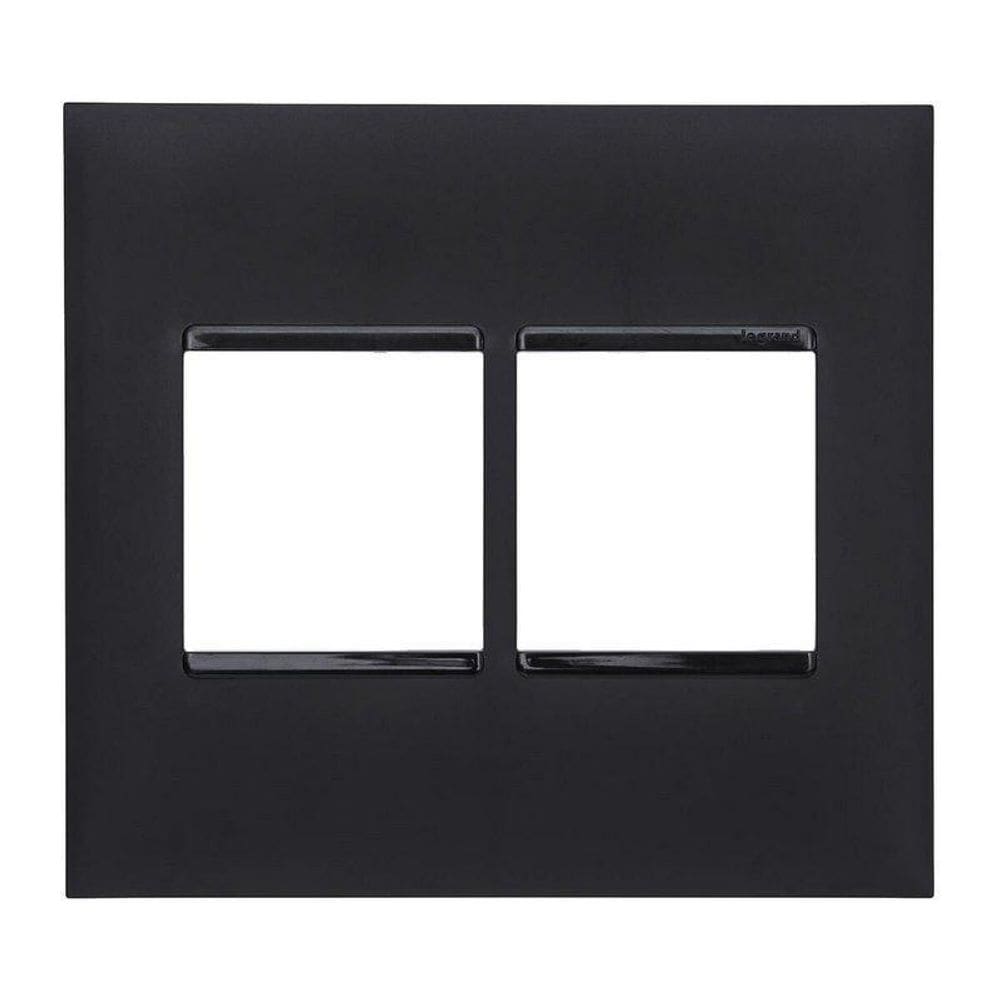 Placa 2+2 Postos 4X4 Preta - 618512Pt Pial Plus+ Legrand