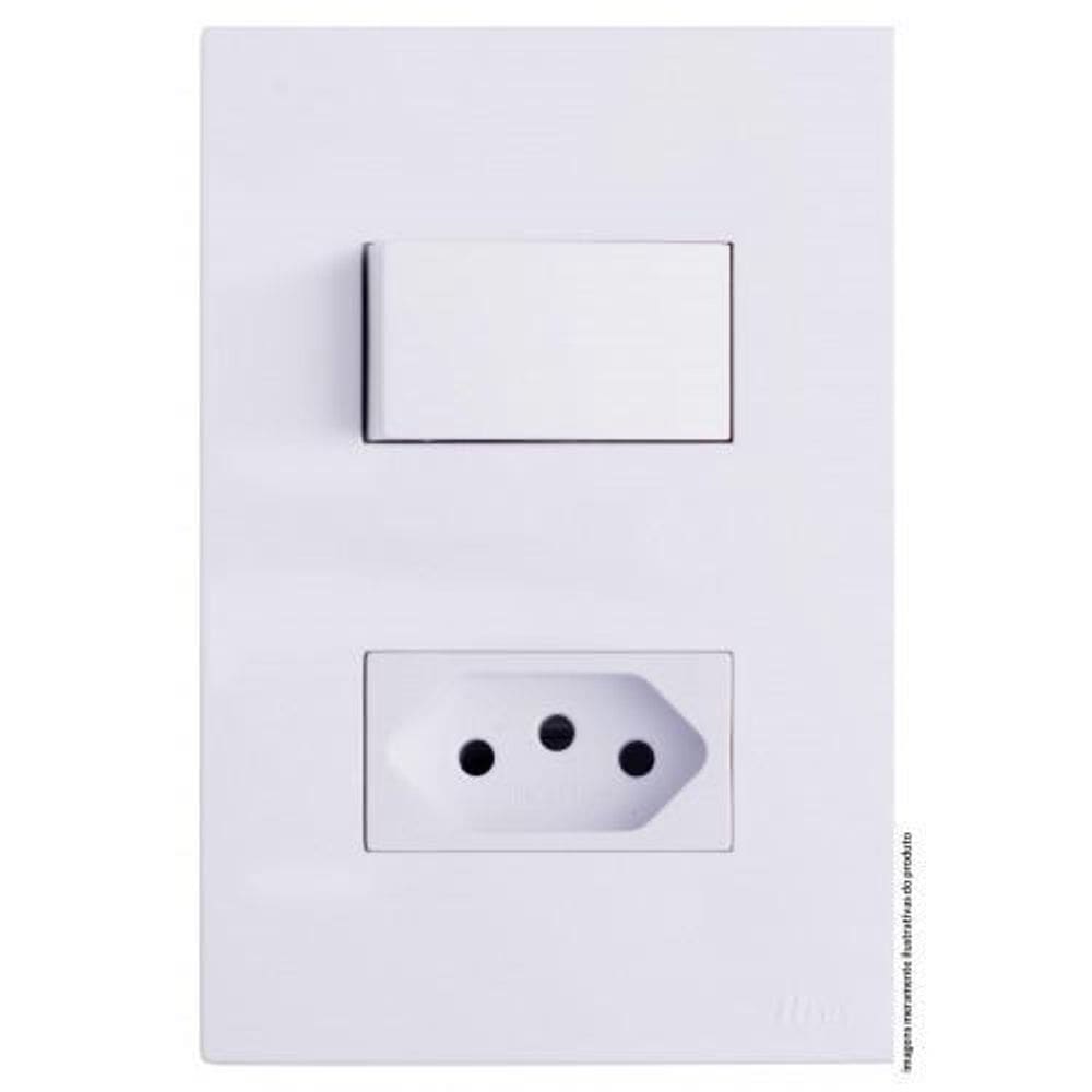 Conjunto Interruptor Simples 10A Separado 4X2 Brg11240-2Br