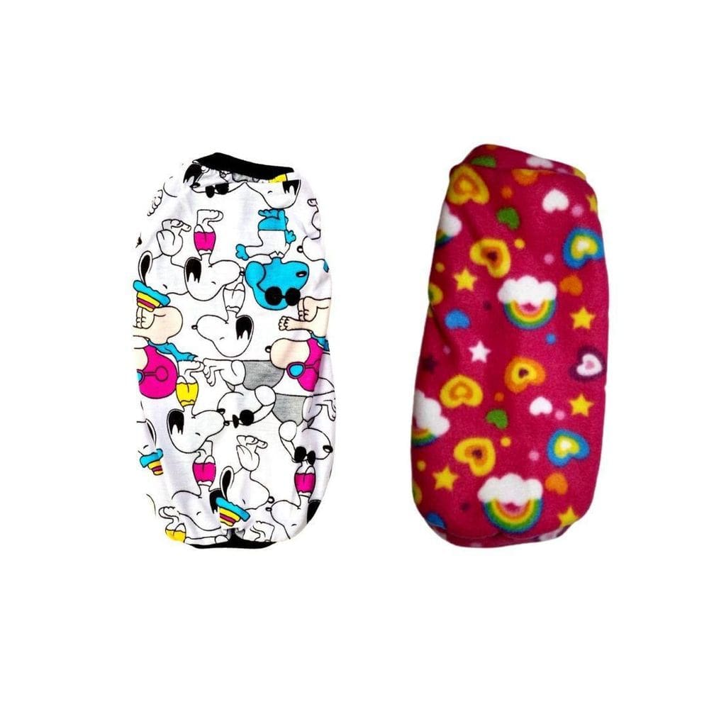 Kit 2 Roupas Para Cães - Pijama E Suéter Rosa