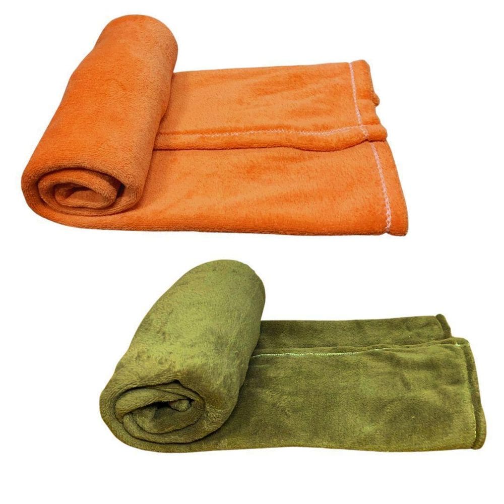 Kit 2 Mantas Pet Cor Laranja E Marrom