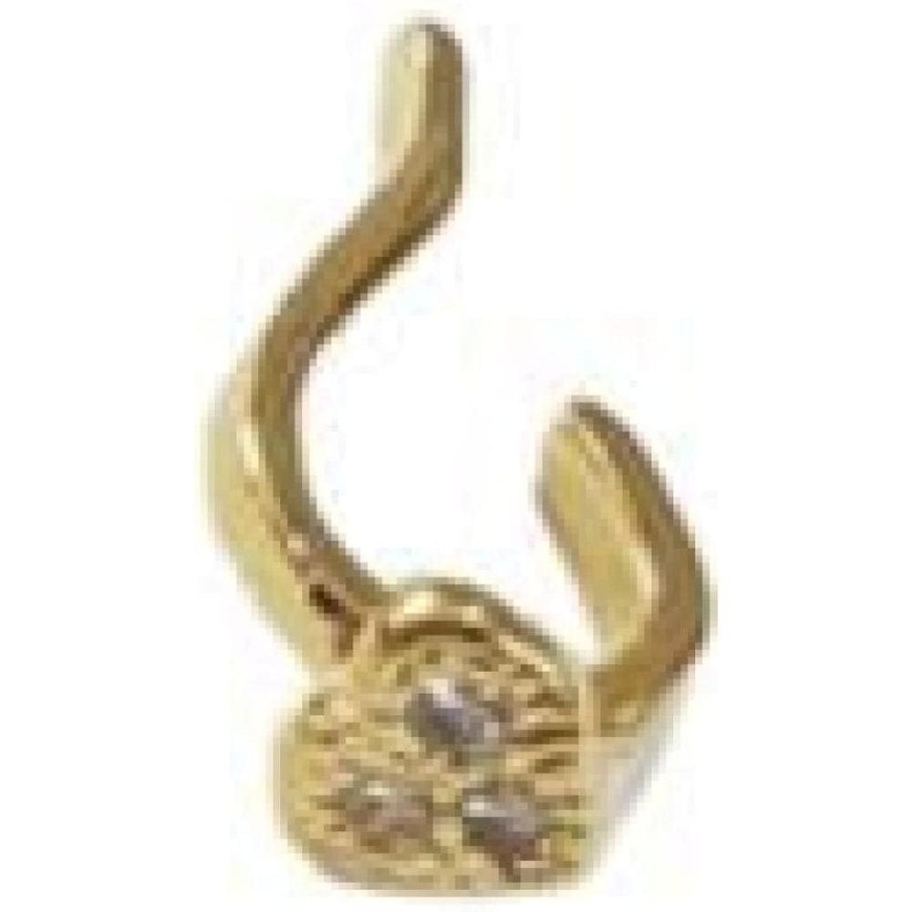 Piercing Folheado Falso Com Coração E Zircônia