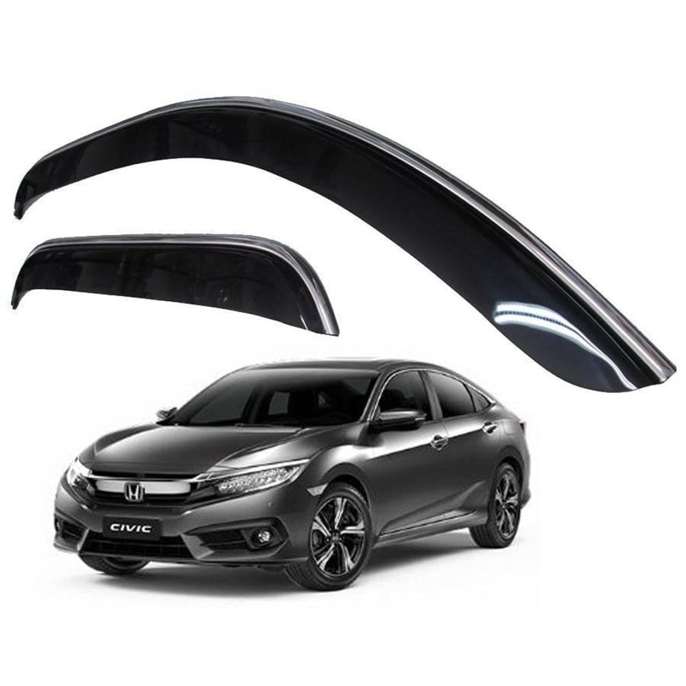 Calha De Chuva Honda Civic 4 Portas 2017 2018 Fumê