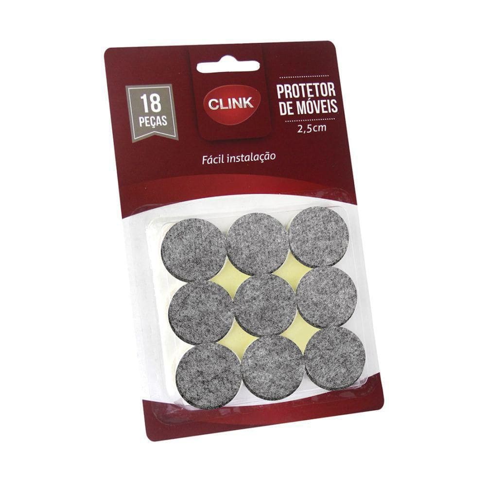 Protetor De Móveis Redondo De Feltro Com 18 Unidades