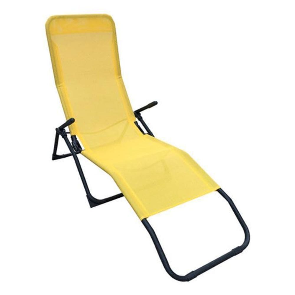 Espreguiçadeira Aço Piscina Jardim 136X100X60Cm Até 110Kg