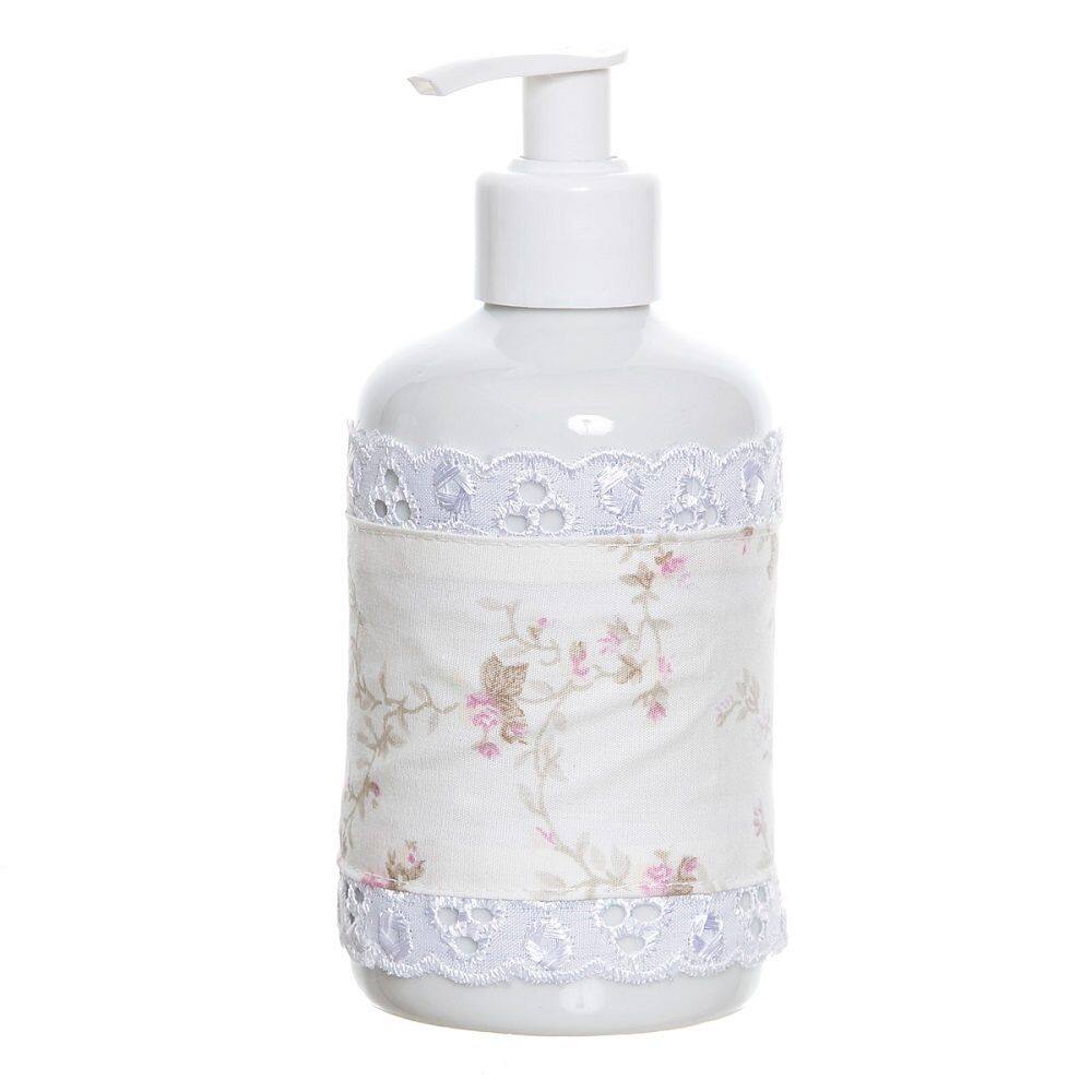 Porta Álcool/Sabonete 250ml Porcelana - Válvula - 15cm