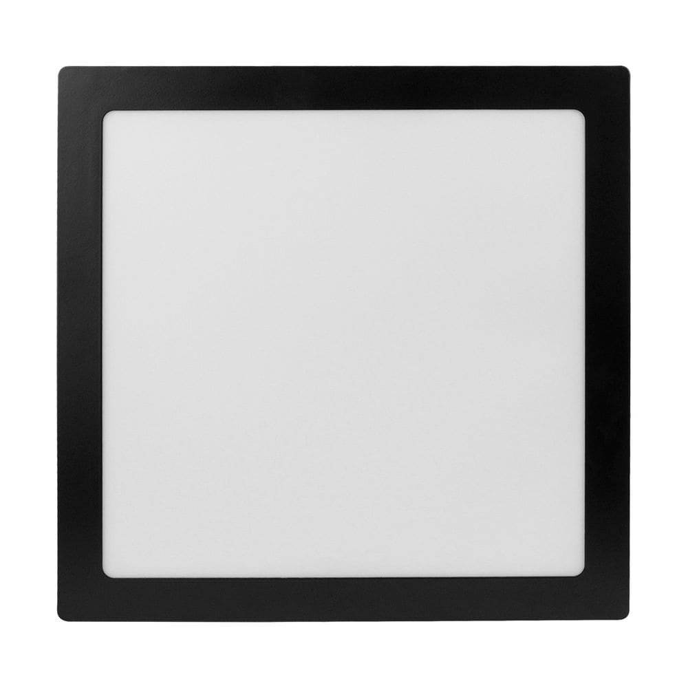 Painel de LED 24 W 6500k Quadrado Embutir Preto Foxlux