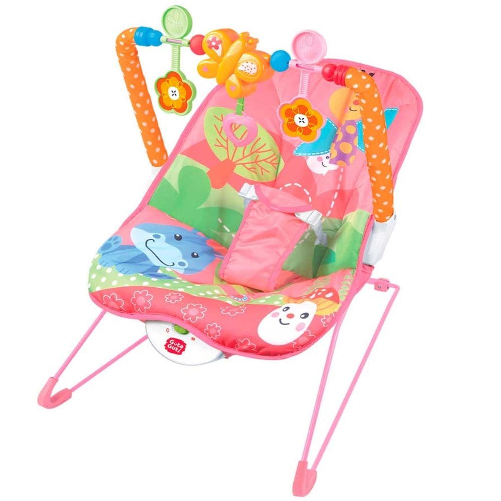 Cadeirinha Baby De Descanso Musical Vibratória Mobile Rosa