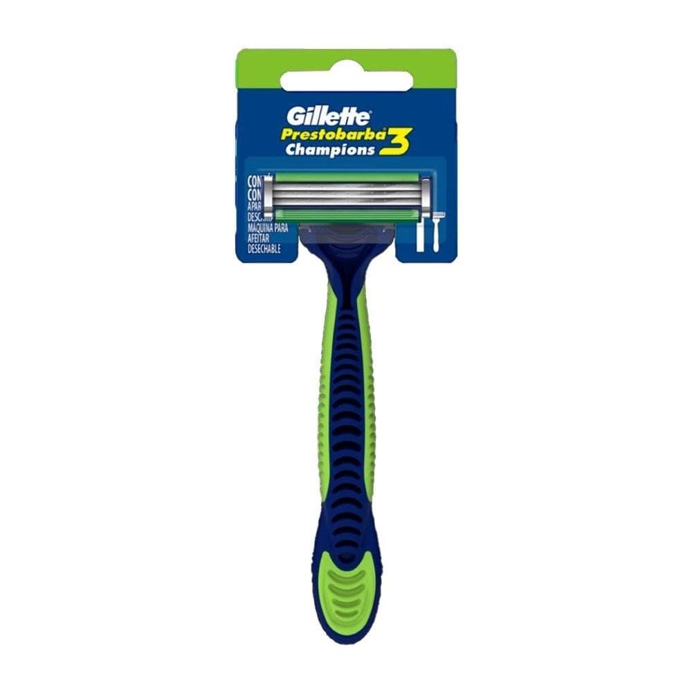 Aparelho de Barbear Gillette Prestobarba 3 Champions Base - Cartela com 12 Unidades