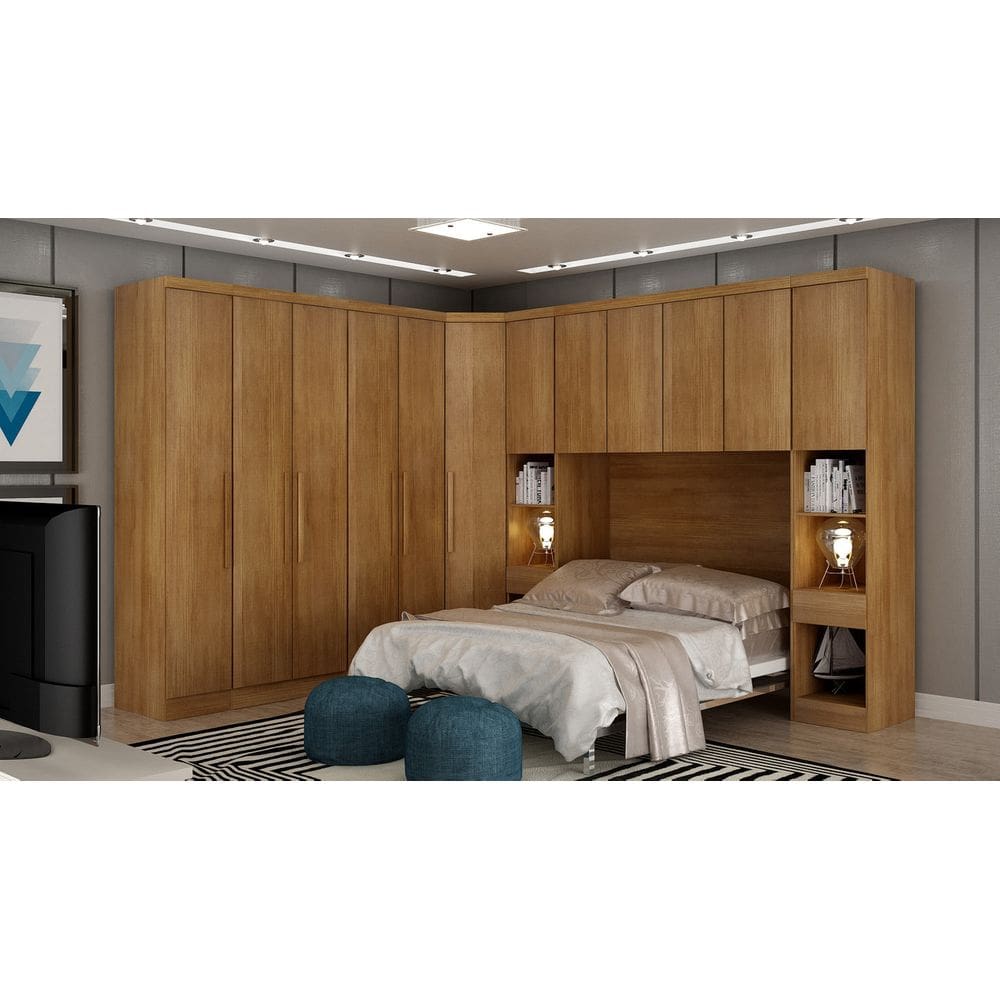 Modulado Casal Completo 6 Portas 8 Gavetas - Rizon-Cumaru - Móveis Novo Horizonte