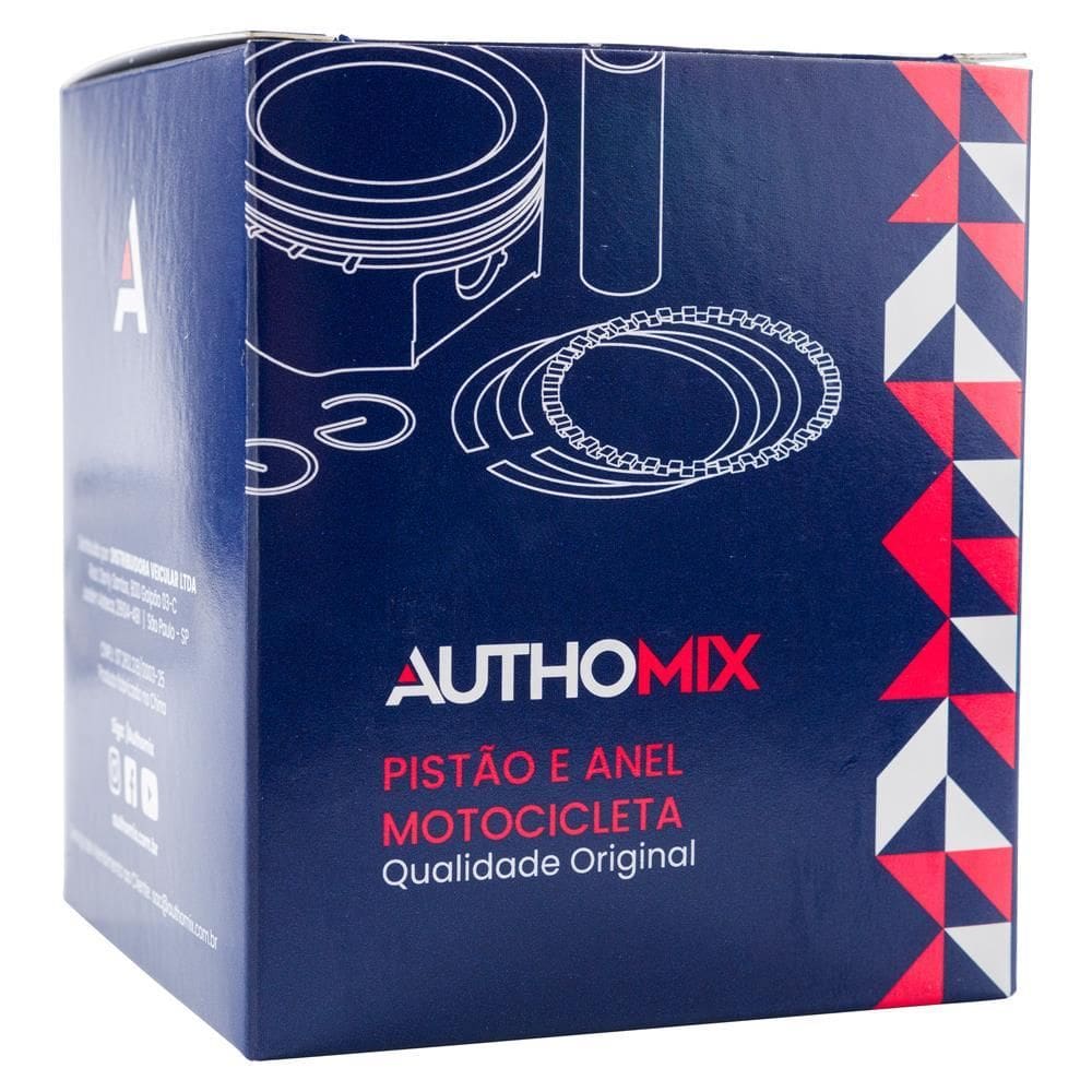 Pistão Com Anel Authomix / Ybr 125 Factor / Ybr 150 Factor