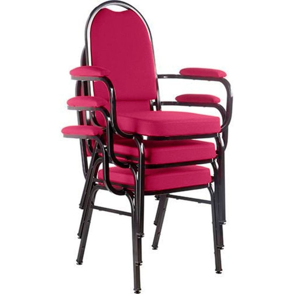 Kit com 3 Cadeiras para Auditório Linha Hotel Rosa