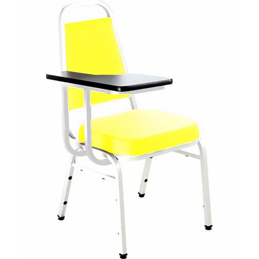 Cadeira Universitária Empilhável Linha Hotel Plus Amarelo