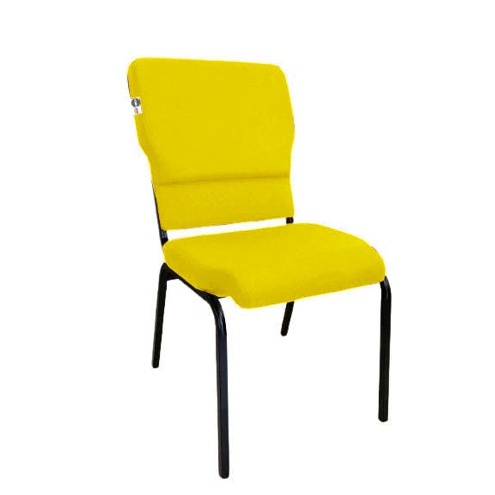 Cadeira Empilhável para Igrejas Evangélicas Linha Church Amarelo