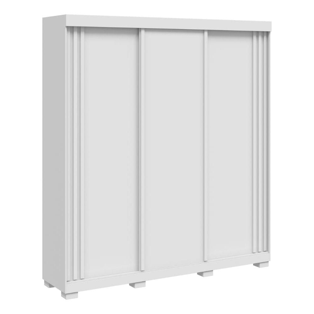 Guarda Roupa Noruega Casal 3 Portas De Correr Ripado 4 Gavetas – Linhamobilia