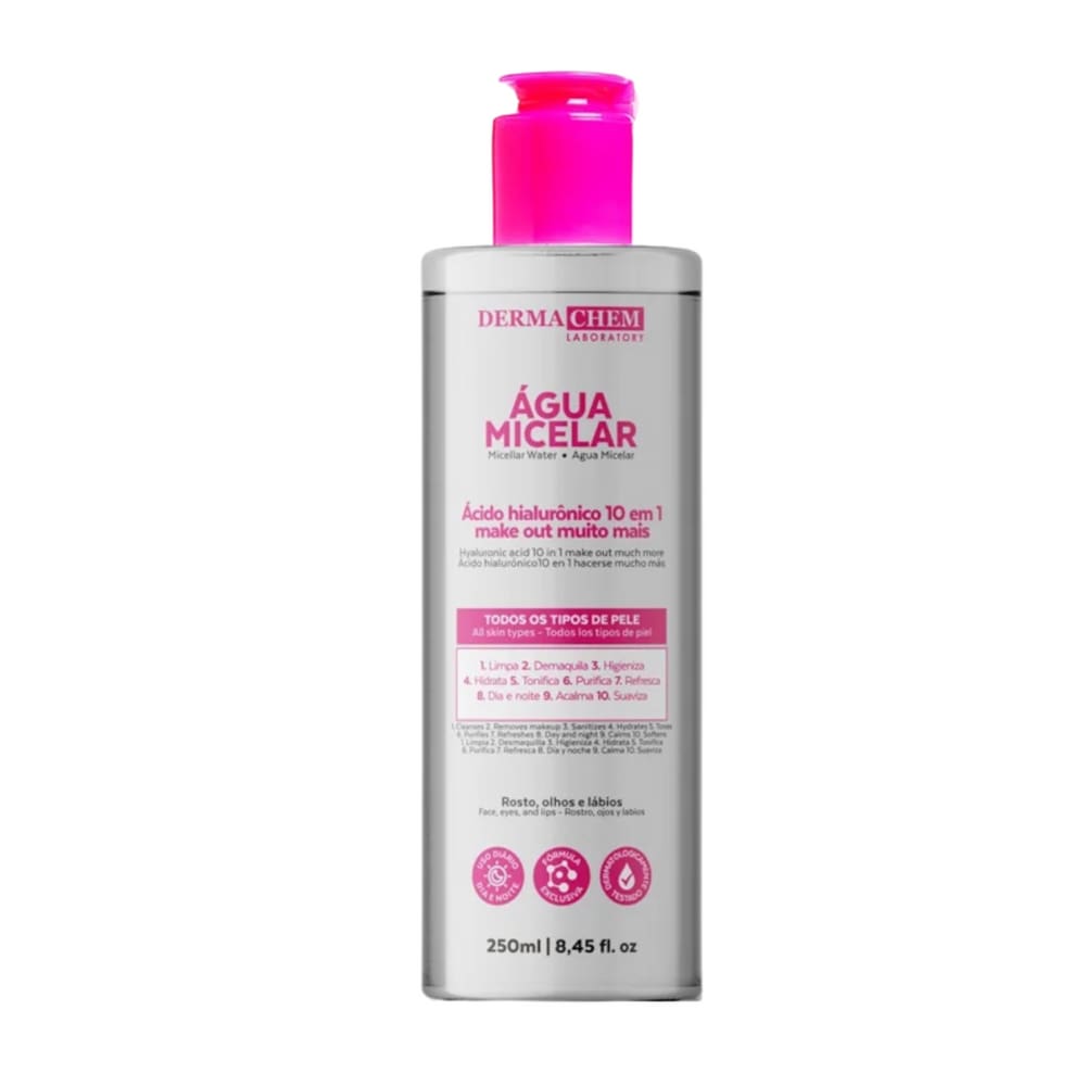 Água Micelar Dermachem Ácido Hialurônico 10 em 1 250ml