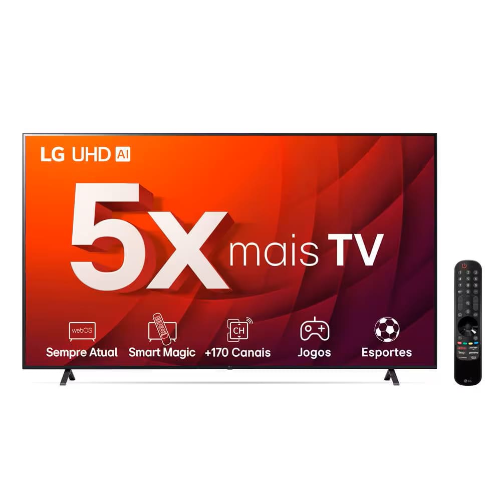 REEMBALADO: Smart TV 55 Polegadas 4K LG UHD 55UR8750 Bluetooth HDMI