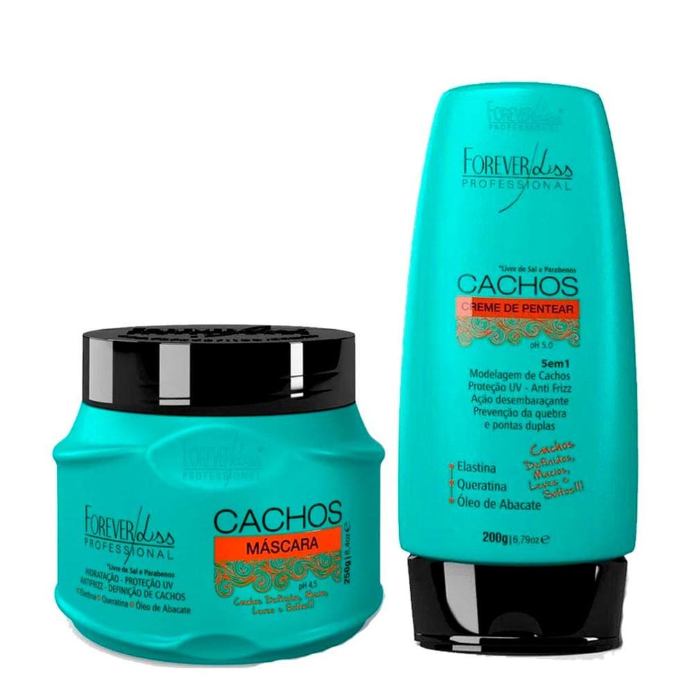Kit Cachos Mascara e Creme de Pentear Forever Liss