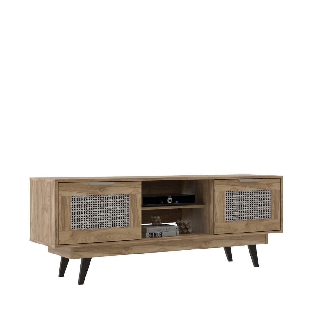 Rack para TV até 65 Polegadas 2 Portas 1 Prateleira RK3200 Carvalho Oak - Decibal