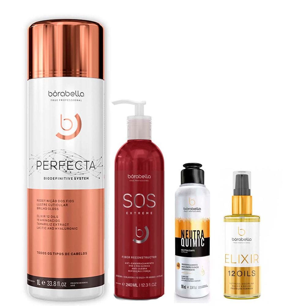 Kit Perfecta, SOS, Neutarquimic e Elixir 12 Óleos Borabella