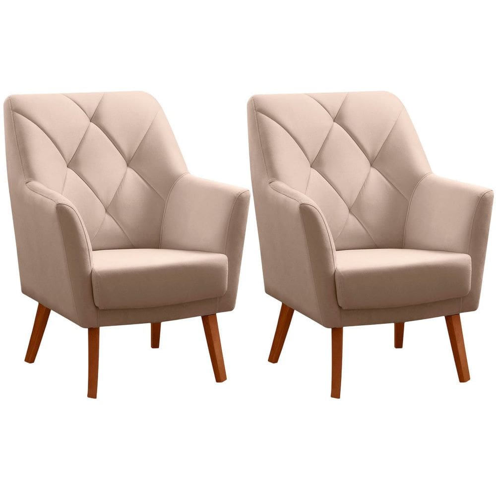 Kit 2 Poltronas para Sala e Escritório Decorativas Héstia