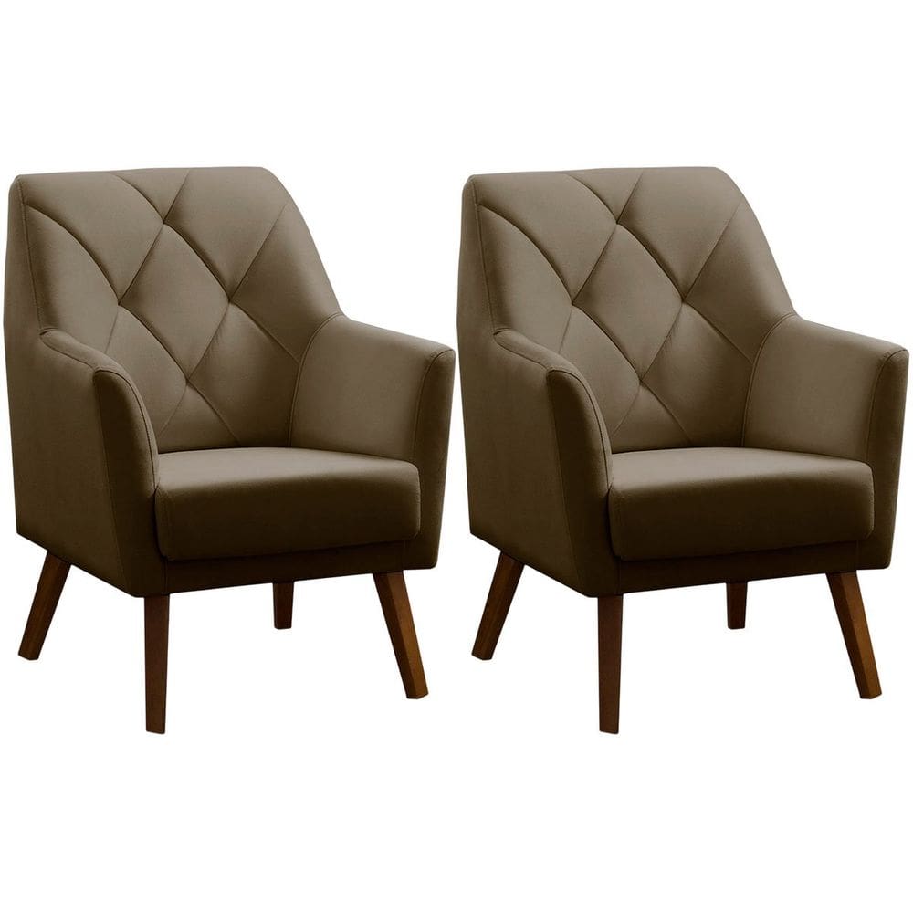 Kit 2 Poltronas para Sala e Escritório Decorativas Héstia