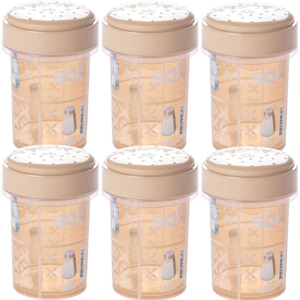 Saleiro decorado 140ml com 6 unidades Plasutil ref.1084