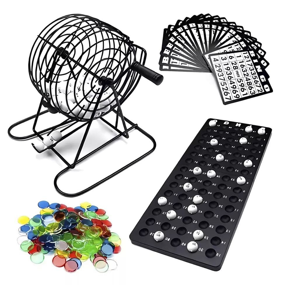 Bingo Profissional Completo Metal Tabuleiro Bola Festa Jogo