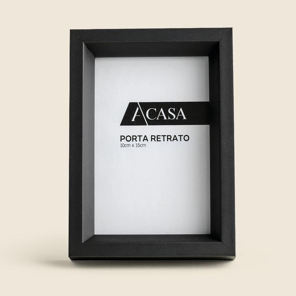 Porta Retrato Pirâmide Preto 10x15cm - A\\CASA