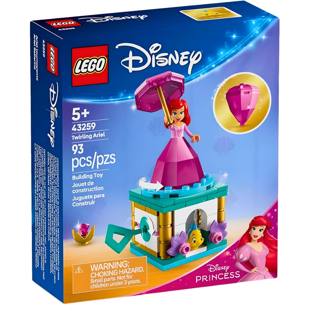 Lego Disney A Pequena Sereia Ariel Giratória 43259