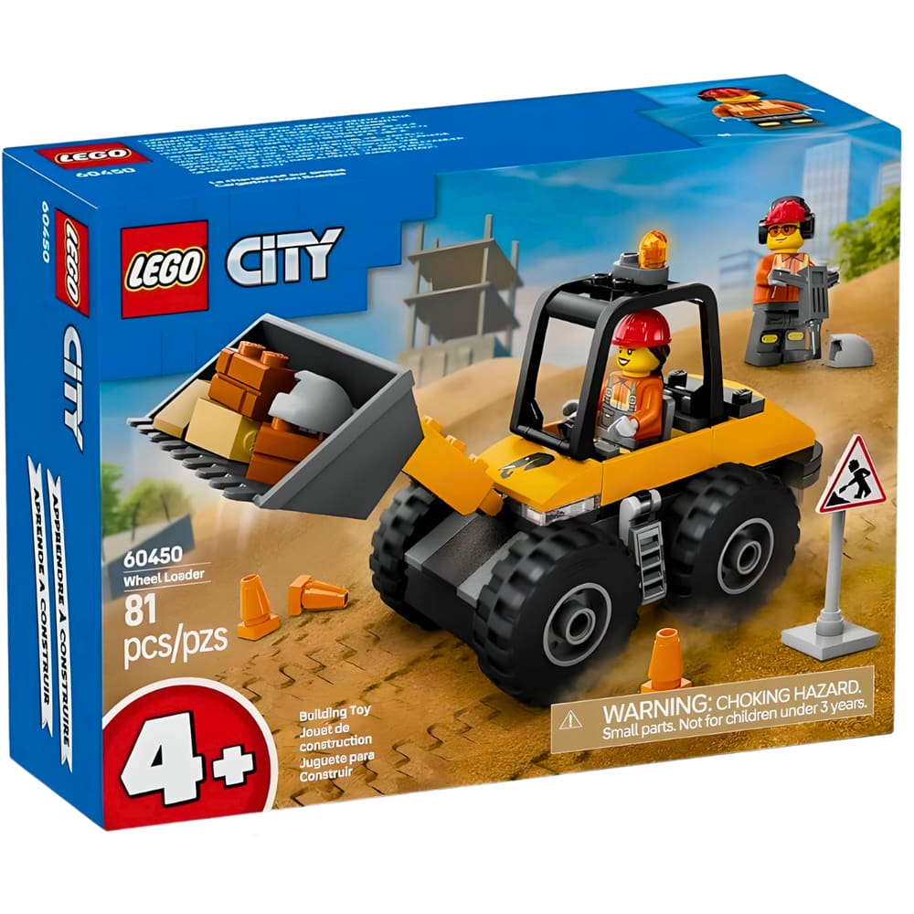 Lego CIty Carregadeira de Rodas de Construção Amarela 60450
