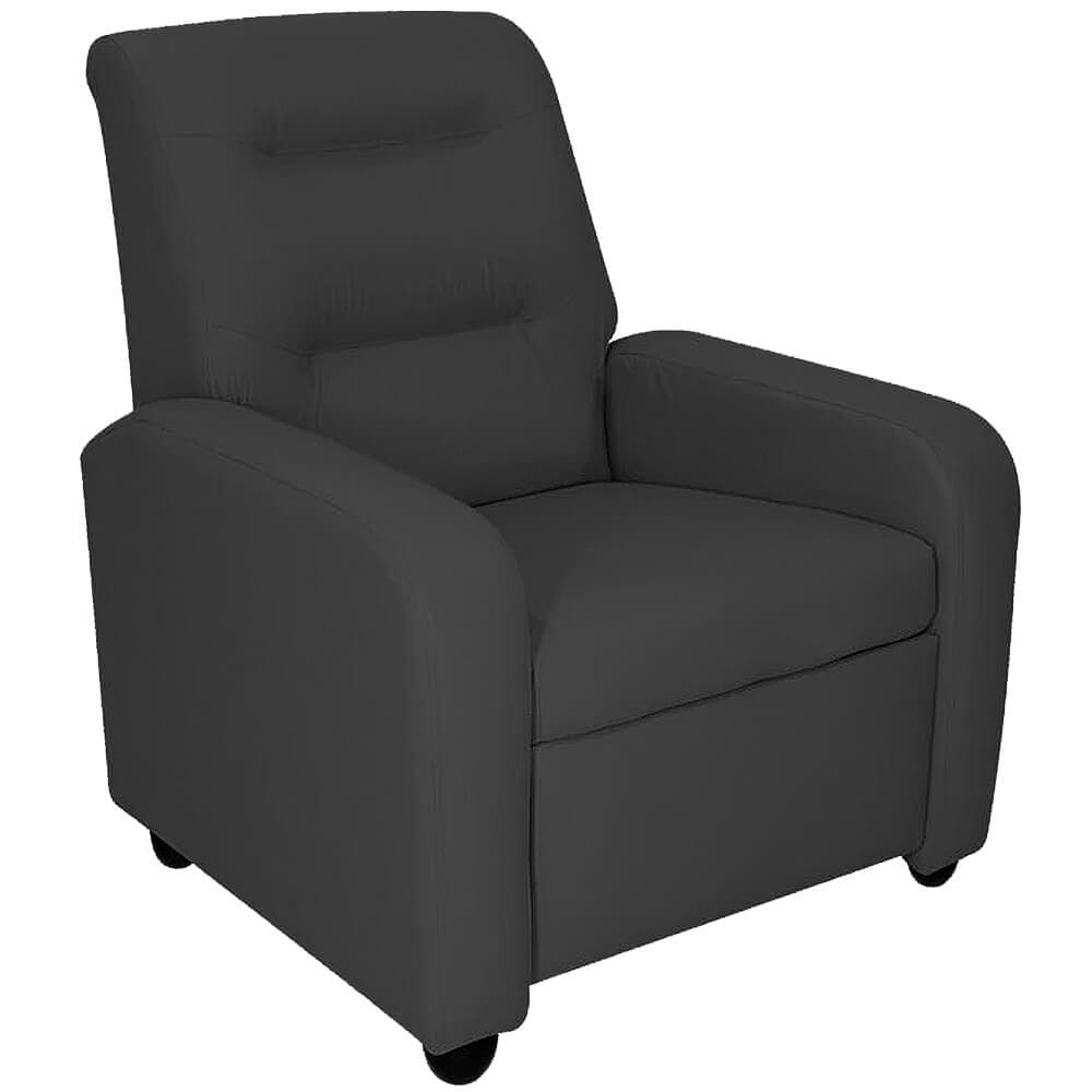 Poltrona Classic Reclinável Tecido Corino Matrix Cor Preto