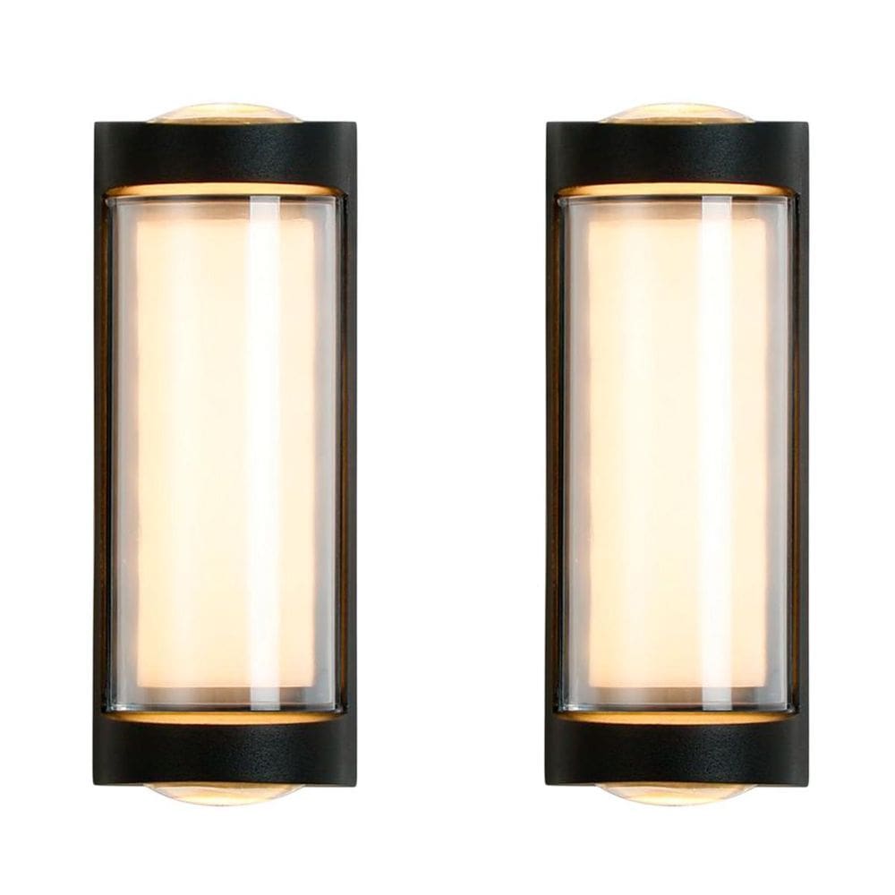 2 Luminária Arandela Led Facho Duplo Alumínio Externa Bet80