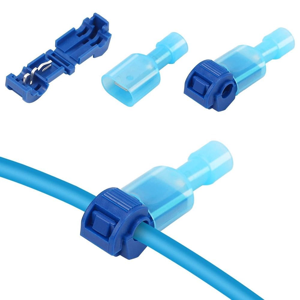 200Un Conector Derivação T Azul 1,5 A 2,5Mm Emenda Rápida