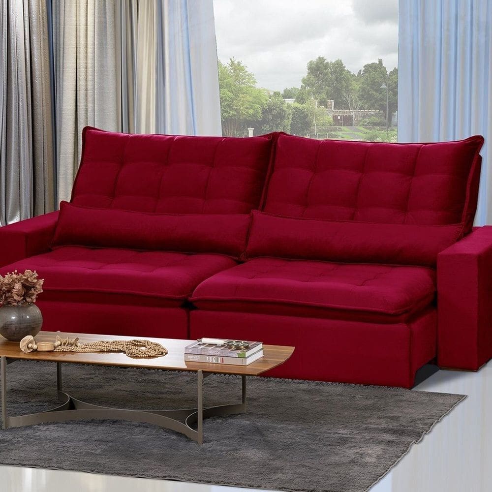Sofá Ceará Modular 6 Lugares 290cm Retrátil e Reclinável