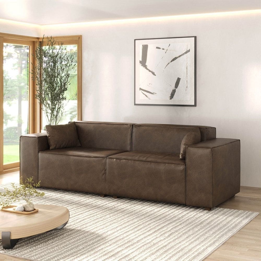 Sofá 2 Lugares 260cm Baobá Cabecasa Madeiramadeira Castanho