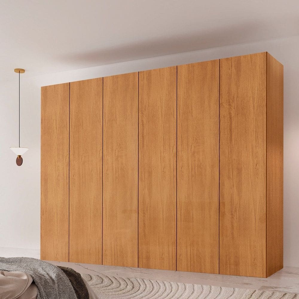 Guarda-roupa Casal 100% Mdf 6 Portas e 6 Gavetas Vision Naturalle
