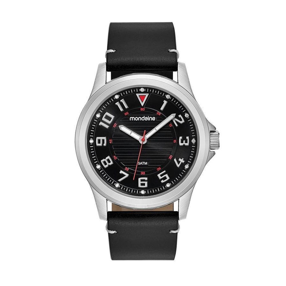 Relógio Mondaine Masculino 83504g0mvnh3 Prateado 5 Atm 46mm