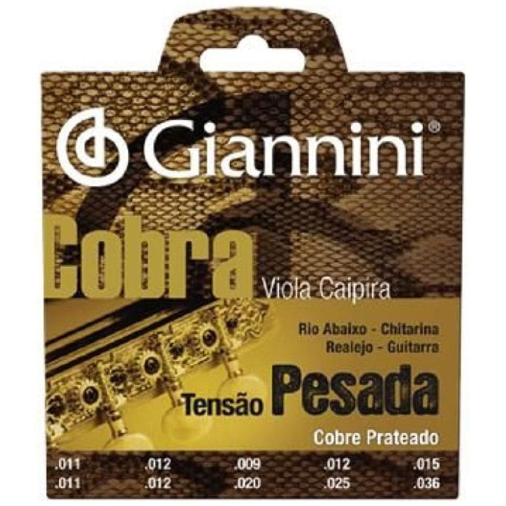 Encordoamento viola aço prateado tensão pesada série cobra